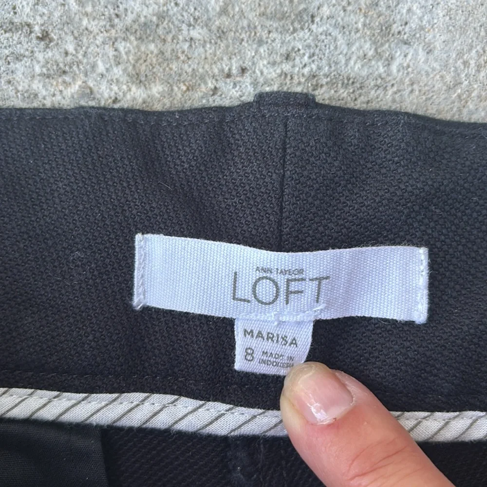 Loft Riviera Marisa Black Cropped Pants